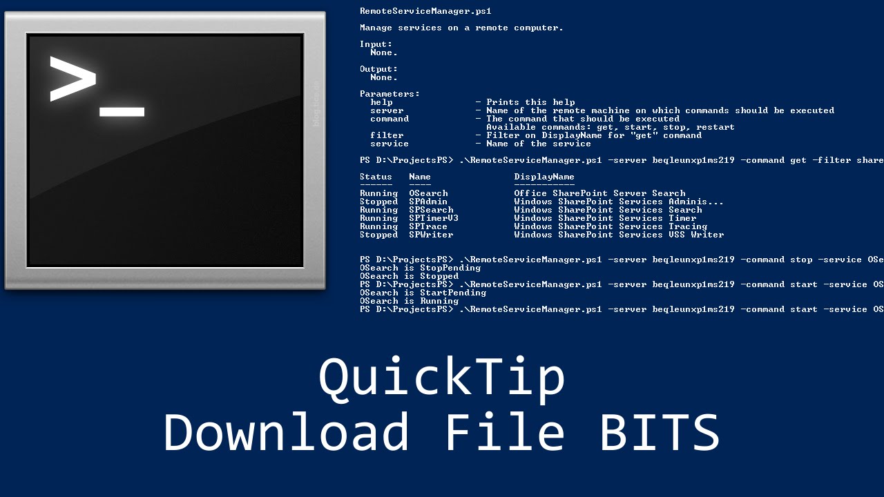 QuickTip #344 - Windows Batch Tutorial - Download File with BITS