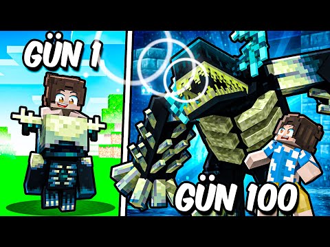 Minecraft'ta TITAN WARDEN OLARAK 100 GÜN GEÇİRDİM! 🌀