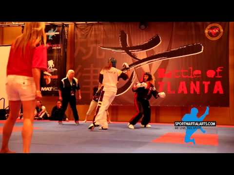 RaeLynn Perkins v Kelsey Friedlander - Women's Sparring Semi-Finals - 2014 Battle of Atlanta