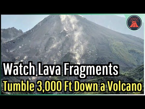 Watch Multi-ton Lava Fragments Fall 3,000 Ft Down a Volcano