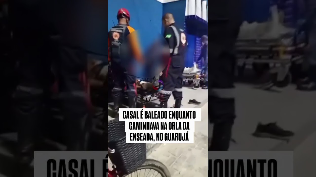 Casal é baleado enquanto caminhava na orla da Enseada, no Guarujá.