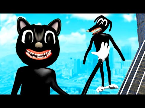 GTA 5 - CARTOON CAT vs CARTOON DOG!!