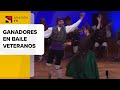 sara y miguel Ángel ganadores en baile veteranos del 32º certamen de jota de huesca