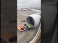 Luggage is sucked white engine is being turned off, and it hits airport employee 😵‍💫😳 #shorts