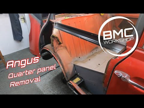 Austin mini Quarter panel removal - Angus 1977 Mk3 mini restoration