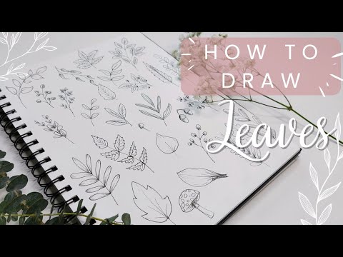 How To Draw Easy Leaves (Relaxing Beginner's Tutorial)