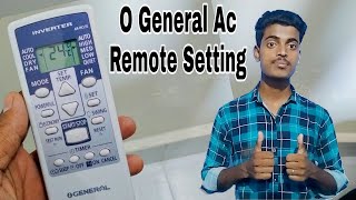 How to use o general AC remote functions|| O general AC remote setting 2021||O general AC remote||