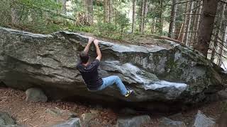 Video thumbnail of Problem B (Boulder 15 - Dos dei Aser), 6a+. Val Daone