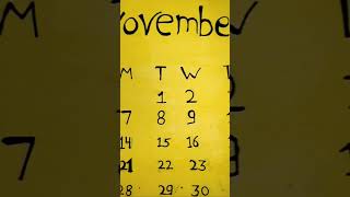 #how to draw beautiful calendar of November#colourful and mini calendar of November 2022#poster#me