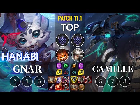 TLN Hanabi Gnar vs Camille Top - KR Patch 11.1