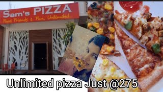 unlimited pizza Just @275, at Sam's  pizza 🍕 jodhpur #unlimitedpizza #cheapestfood #pizza