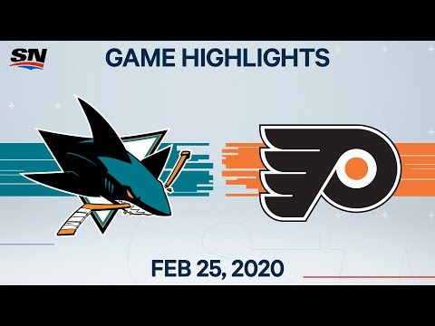 NHLハイライト｜シャークス対フライヤーズ - 2020年2月25日 (NHL Highlights | Sharks vs. Flyers – Feb. 25, 2020)