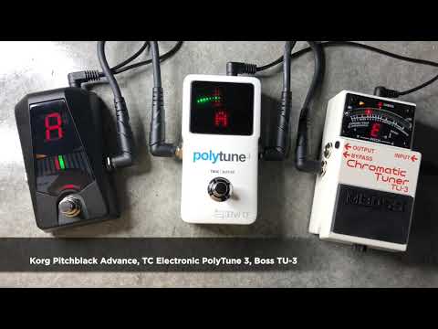 Guitar Pedal Tuner Comparison: Korg Pitchblack Advance vs. TC Electronic PolyTune 3 vs. Boss TU-3