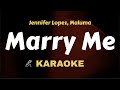 Jennifer Lopez, Maluma - Marry me ( Karaoke ) Instrumental / Lyrics Video / Acoustic / Piano