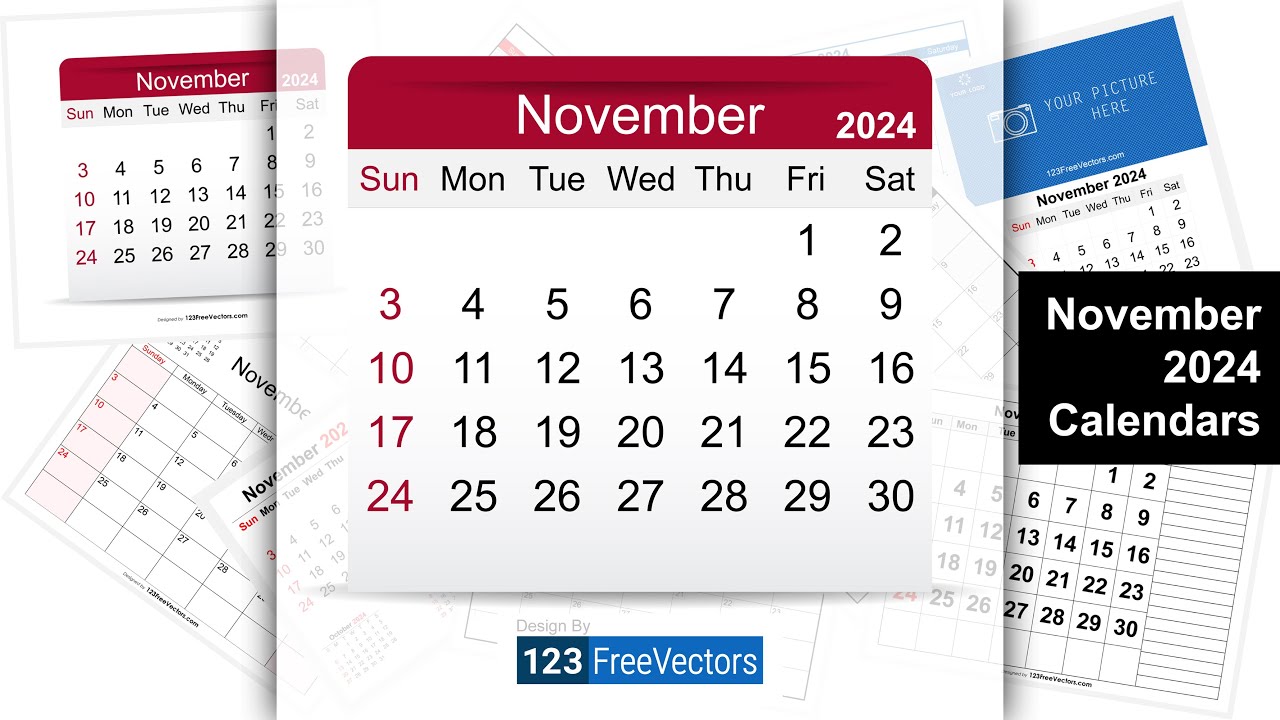 November 2024 Calendar | 123FreeVectors