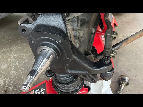 EP. 3  1995 Nissan D21 Hardbody 2in Belltech Drop Spindle Install