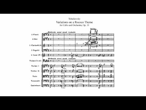 Tchaikovsky: Variations on a Rococo Theme, Op. 33 (Original Version) (with Score)