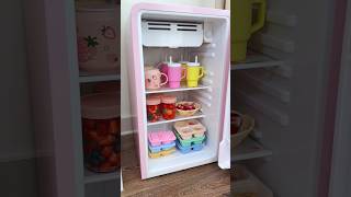 Toddler mini fridge restock 🧃💕 #asmr #asmrsounds #food #snacks #satisfying #aestheic #mini #shorts