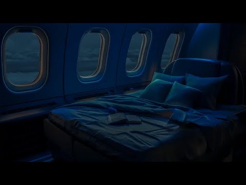 Airplane Brown Noise | Luxury First Class Night Flight | Jet Plane Sounds for Sleeping | ASMR
