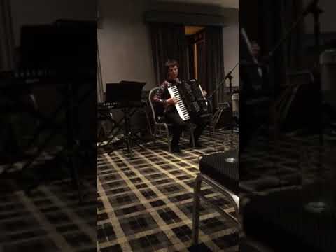 Helen Rich playing at the Friday night concert at the Northern Ireland Open Accordion Championship