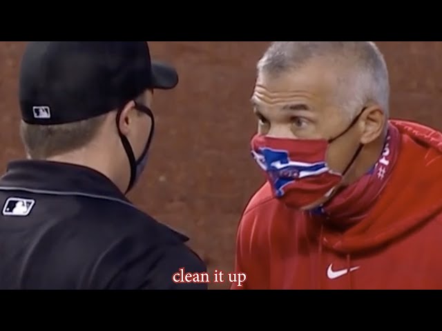 Joe Girardi tells the ump to clean up his act after getting ejected, a breakdown