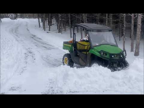 Plowing with John Deere Gator XUV550 and KFI 72" UTV Plow