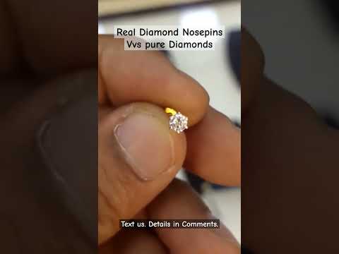 Single Real Diamond Nosepins #diamond nose pin price #shagun jewellers @SHAGUNJEWELLERSMUMBAI