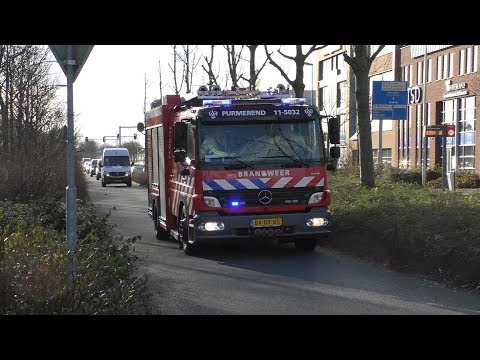 PRIO 1 TS 11-5031 TS 11-5032 en 2X Politie Brand Scheepvaart Wheredijk Purmerend