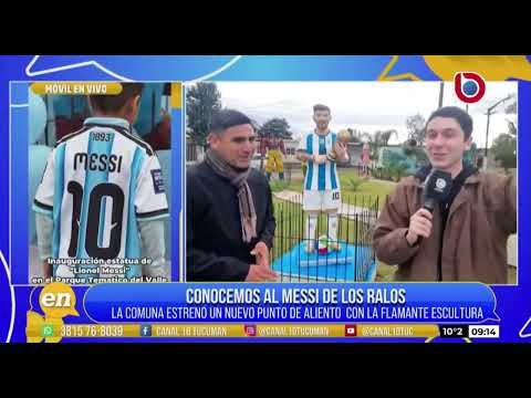 Los Ralos: hicieron una estatua de Messi para el mundial