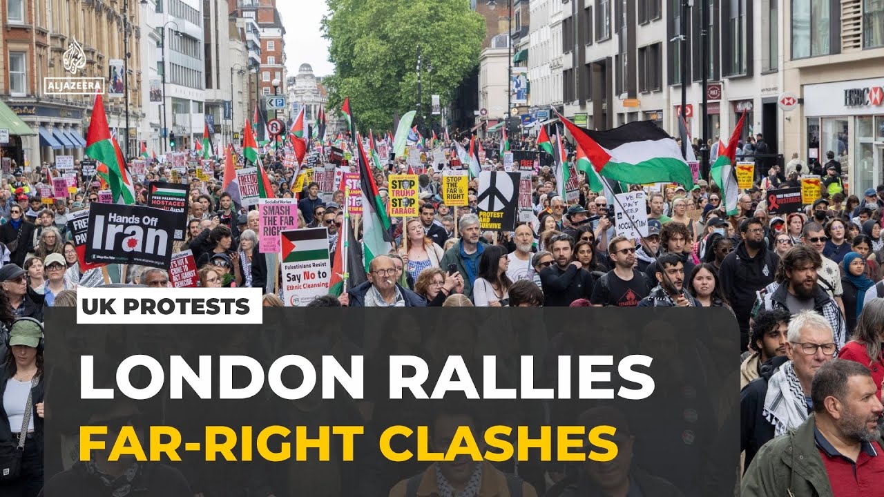 UK demonstrations: Palestine solidarity and far-right rallies in London