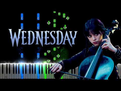 Wednesday Plays The Cello - Piano Tutorial