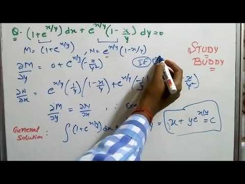Exact differential Equation - Numericals II Applied Maths Video