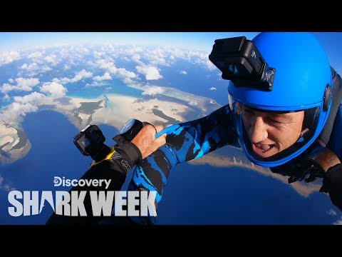 Discovery | Parachuting Into Shark Infested Waters | Shark Week