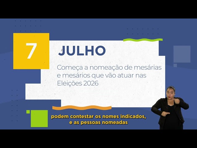 Calendário Eleitoral - 7 de julho