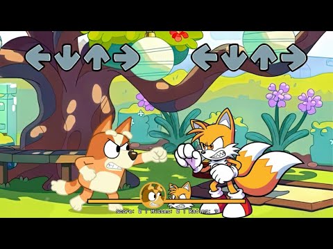 [SWAP] FNF Sonic All PHASES VS Bluey, Bingo & Mackenzie Sings Can Can | Bluey FNF Mods