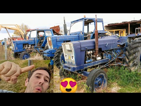 cemetery of old tractors and abandoned tractors
