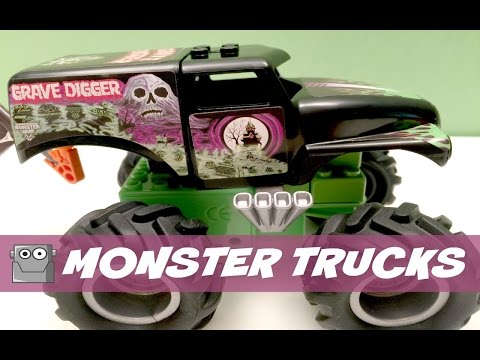 MONSTER JAM Monster Trucks Grave Digger vs. Maximum Destruction K'nex Video