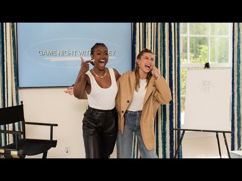 Justine Skye and Hailey Rhode Bieber play musical pictionary | GAME NIGHT WITH HAILEY