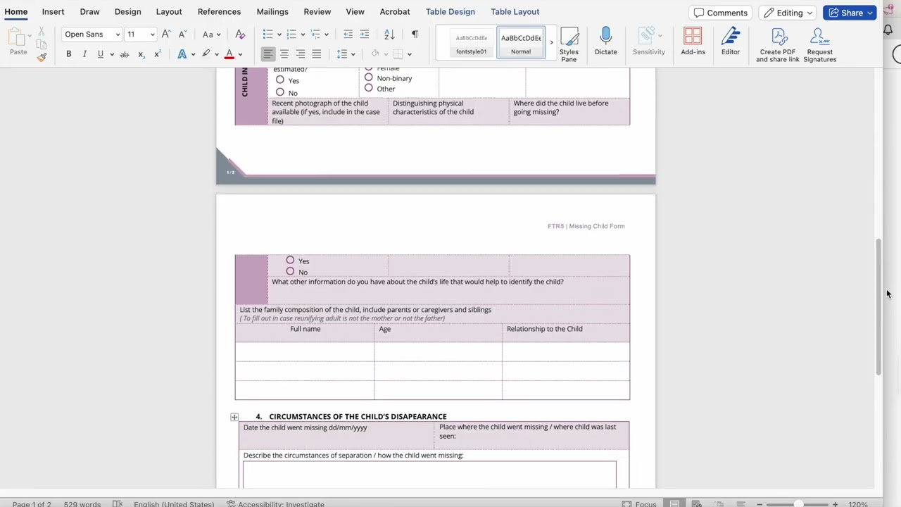 UASC and FTR Forms Video: FTR 5 Missing Child Forms