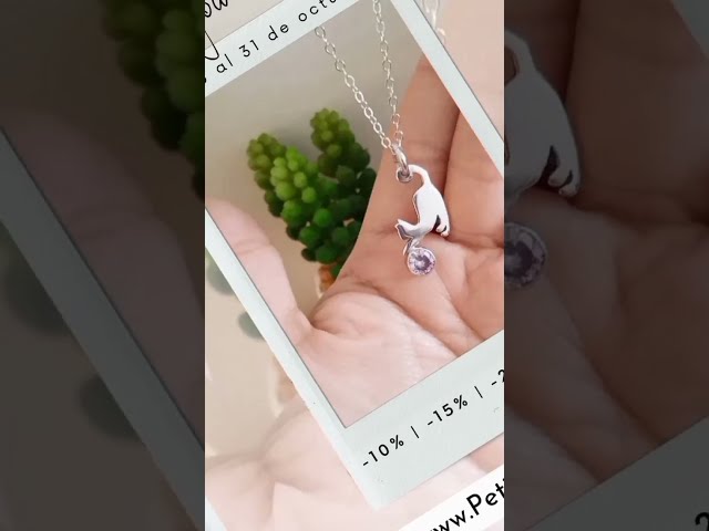 Vídeo relacionado con Bo&Pao Collar para mujer transparente con blanco piedra de plata de ley 925, 38 cm