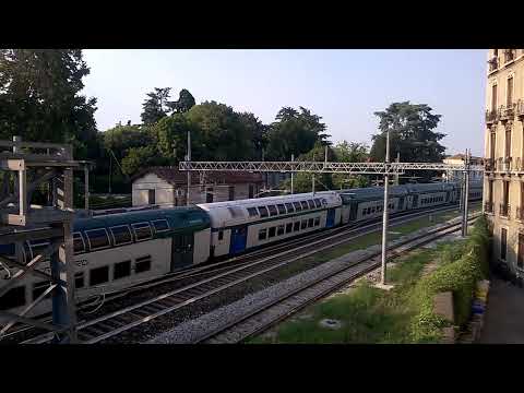 E464 256 Trenord+6 2 piani Trenord e XMPR - Monza 09/07/2016
