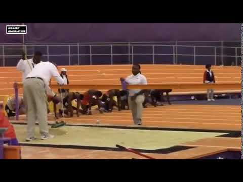 Grant Holloway drops World Lead of 7.49 in 60m hurdles at Clemson Invitational 2018 (HD)