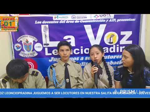 LA VOZ LEONCIOPRADINA JUGUEMOS A SER LOCUTORES EN NUESTRA SALITA DE GRABACIÓN - JUEVES,  01/10- 1° G