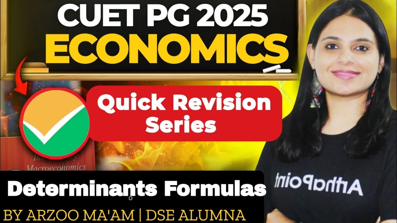 Determinants Formula Sheet | CUET PG Economics | MA Economics Entrance Coaching | CUET PG ECONOMICS