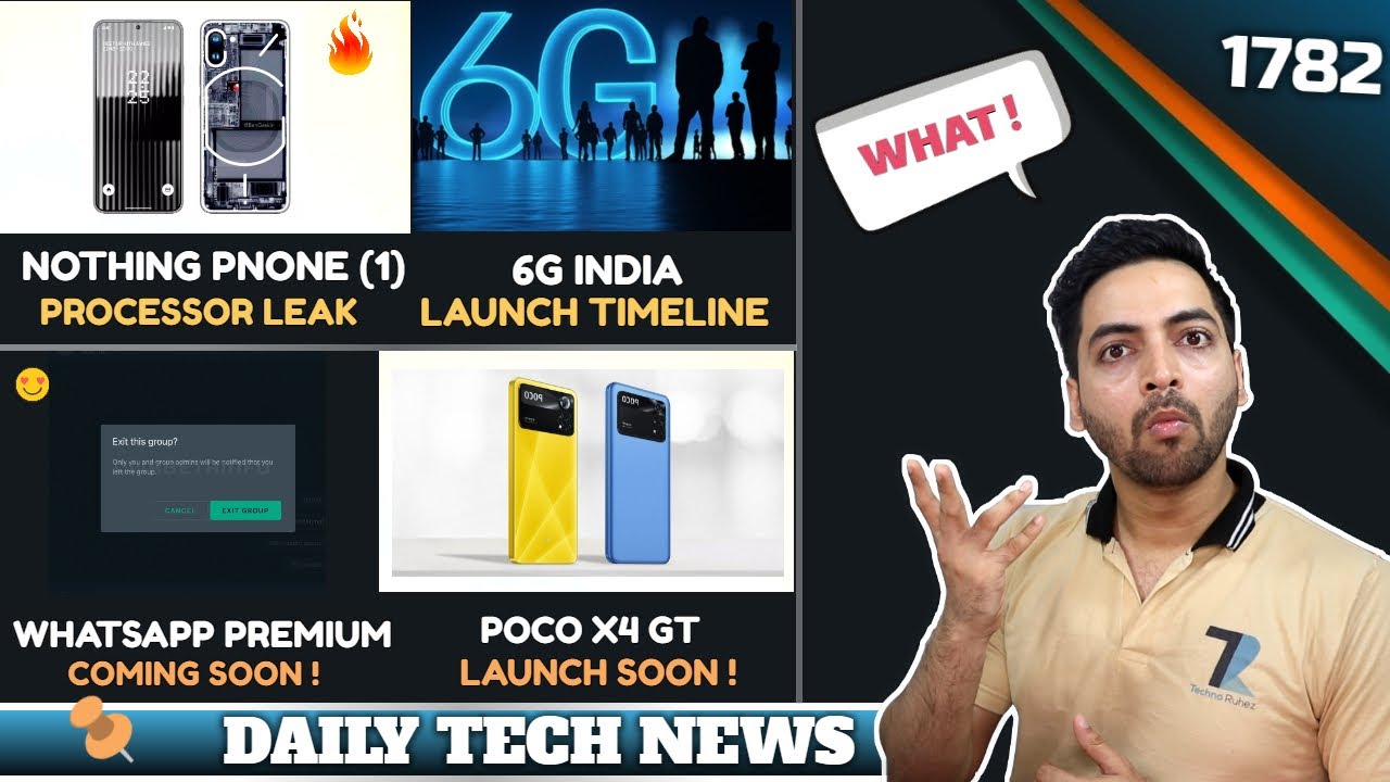 Nothing Phone (1) Processor😍,Oneplus 10 Lite India,6G India Launch,WhatsApp Premium😮#1782