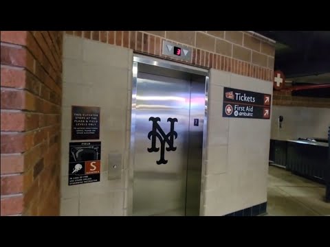 2 Floor Passing Chimes: Otis Hydraulic Elevator @ Jackie Robinson Rotunda, Citi Field, Flushing, NY