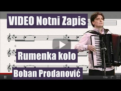 Notni zapis Rumenka kolo Boban Prodanovic