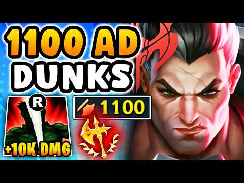 DARIUS WITH 1100 AD DEMOLISHES ENEMY TEAM IN SECONDS (ridiculous dunks)