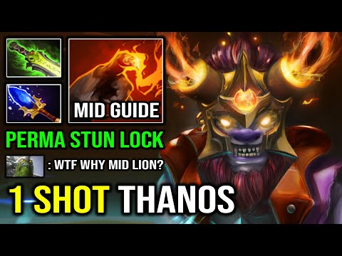 How to Carry Mid Lion 1 Shot Thanos Snap with Ethereal Blade Aghanim Dota 2