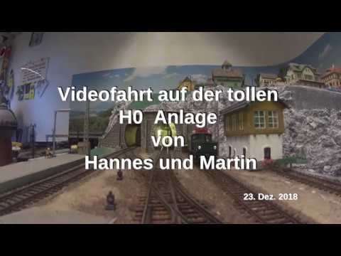 Videofahrt auf der Modellbahn von Hannes und Martin ( cab ride en cabin )